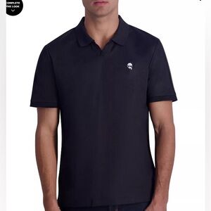 KARL LAGERFELD PARIS Men's Slim Fit Short-Sleeve Pique Polo Shirt M